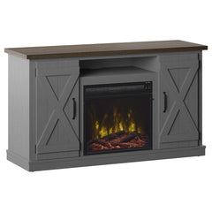 Killian Electric Fireplace Media Console in Huron Gray