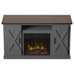 Killian Electric Fireplace Media Console in Huron Gray