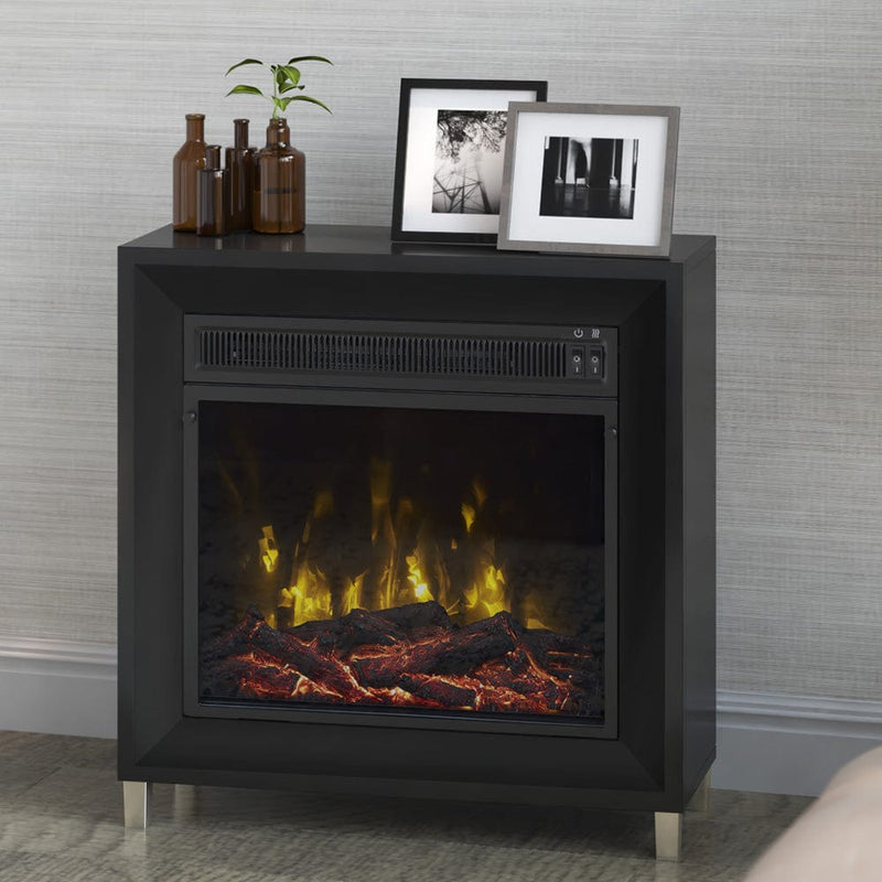 Dorrance Electric Fireplace Mantel Package in Black