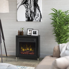 Dorrance Electric Fireplace Mantel Package in Black