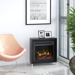 Dorrance Electric Fireplace Mantel Package in Black