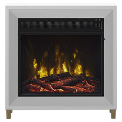 Dorrance Electric Fireplace Mantel Package in White