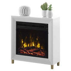 Dorrance Electric Fireplace Mantel Package in White