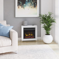 Dorrance Electric Fireplace Mantel Package in White