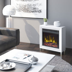 Dorrance Electric Fireplace Mantel Package in White