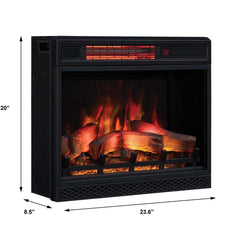 ClassicFlame 23-In 3D Infrared Fireplace Insert & Flush Mount Kit