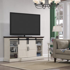 Hogan Electric Fireplace TV Stand in Weathered White - 26MM90273-W476