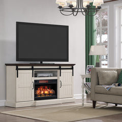 Hogan Electric Fireplace TV Stand in Weathered White - 26MM90273-W476