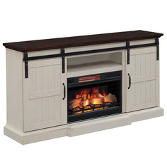 Hogan Electric Fireplace TV Stand in Weathered White - 26MM90273-W476