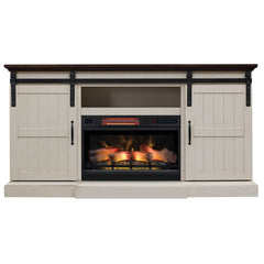 Hogan Electric Fireplace TV Stand in Weathered White - 26MM90273-W476