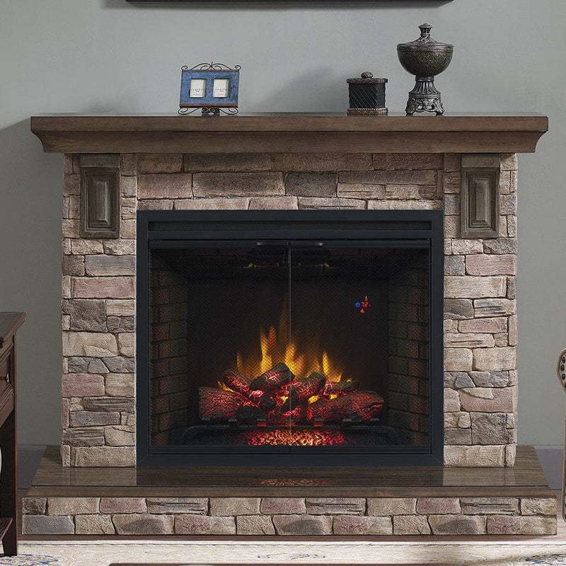 ClassicFlame 39-In LED Builders Electric Firebox with Swinging Doors