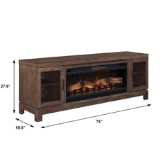 Berkeley 76-In Infrared Electric Fireplace TV Stand in Spanish Gray - 42MM6018-I614