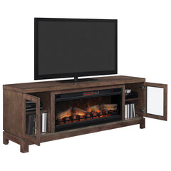 Berkeley 76-In Infrared Electric Fireplace TV Stand in Spanish Gray - 42MM6018-I614