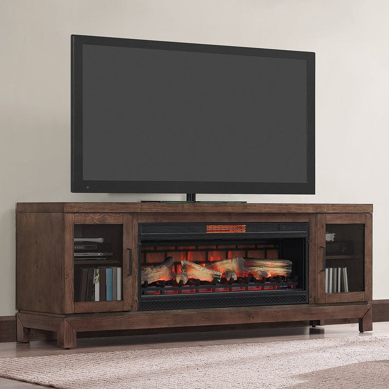 Berkeley 76-In Infrared Electric Fireplace TV Stand in Spanish Gray - 42MM6018-I614