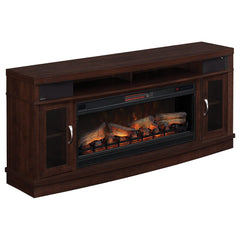 Deerfield Electric Fireplace Entertainment Center in Antique Brown Cherry - 42MMS90151-PC84