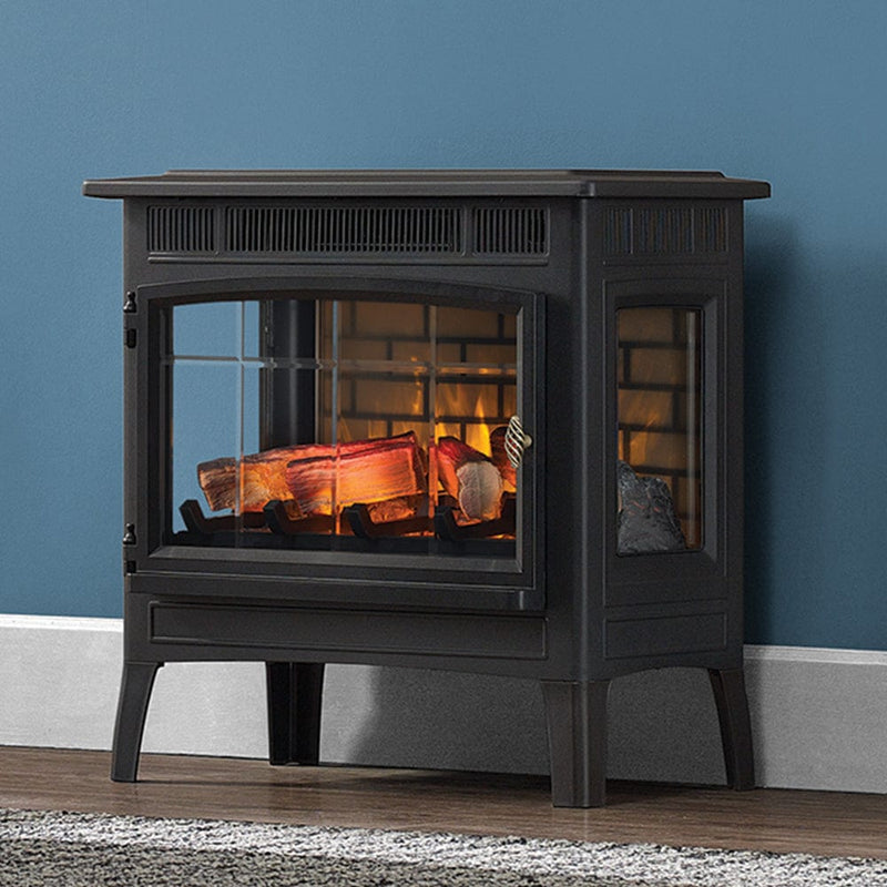 Duraflame 3D Black Infrared Electric Fireplace Stove with Remote Control