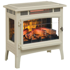 Duraflame 3D Cream Infrared Electric Fireplace Stove with Remote Control