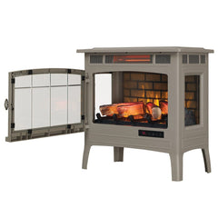 Duraflame 3D French Grey Infrared Electric Fireplace Stove with Remote Control