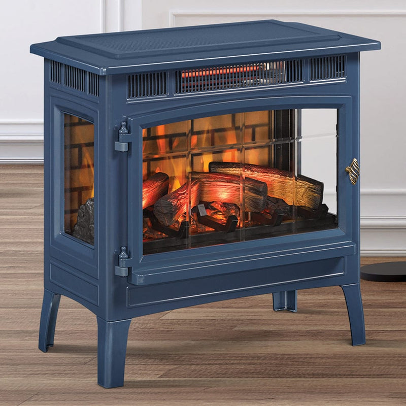 Duraflame 3D Navy Infrared Electric Fireplace Stove with Remote Control