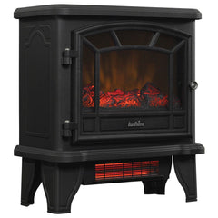 Duraflame 550 Black Infrared Freestanding Electric Fireplace Stove with Remote Control