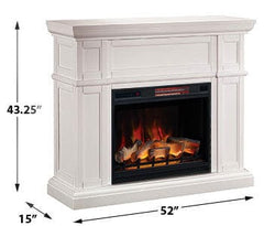 Artesian Infrared Electric Fireplace Mantel Package in White - 28WM426-T401