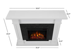 Kipling Electric Fireplace Mantel Package in White