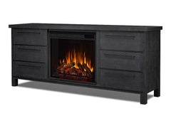 Parsons Electric Fireplace Entertainment Center in Antique Gray