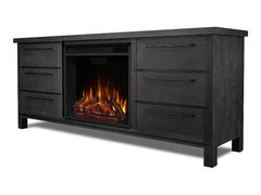 Parsons Electric Fireplace Entertainment Center in Antique Gray