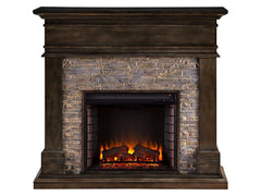 Hennington Electric Fireplace Mantel Package in Smoked Ash