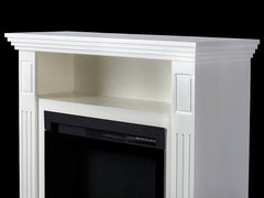 Maddie Electric Fireplace Media Cabinet in White