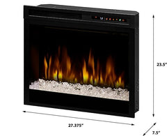 Dimplex 28-in Multi-Fire XHD Pro Plug-In Electric Fireplace with Acrylic Ice & Driftwood