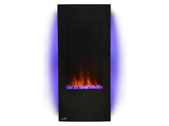 Continental 38-In Vertical Black Wall Mount Electric Fireplace