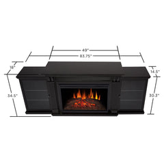 Tracey Grand Infrared Electric Fireplace Entertainment Center in Black