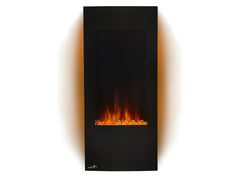 Continental 38-In Vertical Black Wall Mount Electric Fireplace