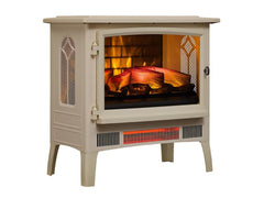 Duraflame Cream 3D InfraGen Electric Fireplace Stove with Remote Control