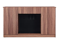 Alexander Electric Fireplace Media Console in Weathered Brown