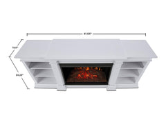 Eliot Grand Infrared Electric Fireplace Entertainment Center in White