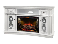 Downey Infrared Electric Fireplace TV Stand in White