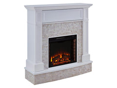 Jacksdale Electric Fireplace Mantel Package in White