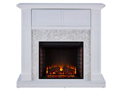 Nobleman Electric Fireplace Mantel Package in White