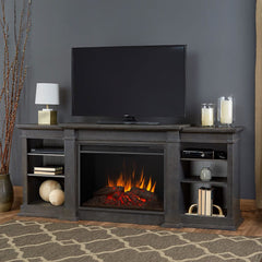 Eliot Grand Infrared Electric Fireplace Entertainment Center in Antique Grey