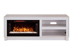 Bushwick Electric Fireplace TV Stand in White Oak- 1030FM-28-254