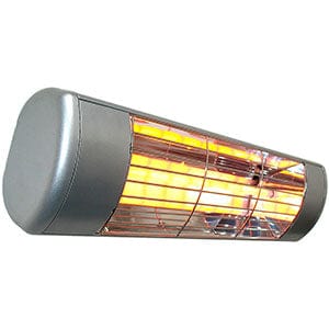 Victory Lighting 1500W Infrared Patio Heater w/ Gold Lamp in Silver