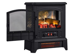 Duraflame Black Infrared 3D Freestanding Stove with Pedestal Base