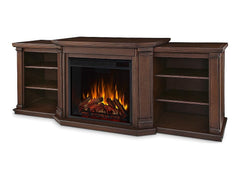 Valmont Electric Fireplace Entertainment Center in Chestnut Oak