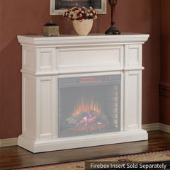 Artesian Electric Fireplace Mantel ONLY in White