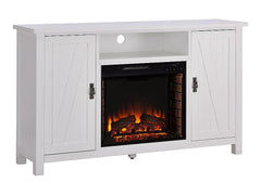 Adderly Electric Fireplace TV Stand in White