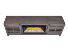 Carlsbad Infrared Electric Fireplace Entertainment Center in Gray Walnut