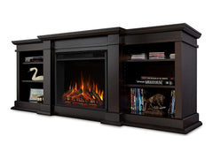 Fresno Electric Fireplace Entertainment Center in Dark Walnut