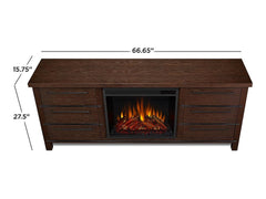 Parsons Electric Fireplace Entertainment Center in Chestnut Oak